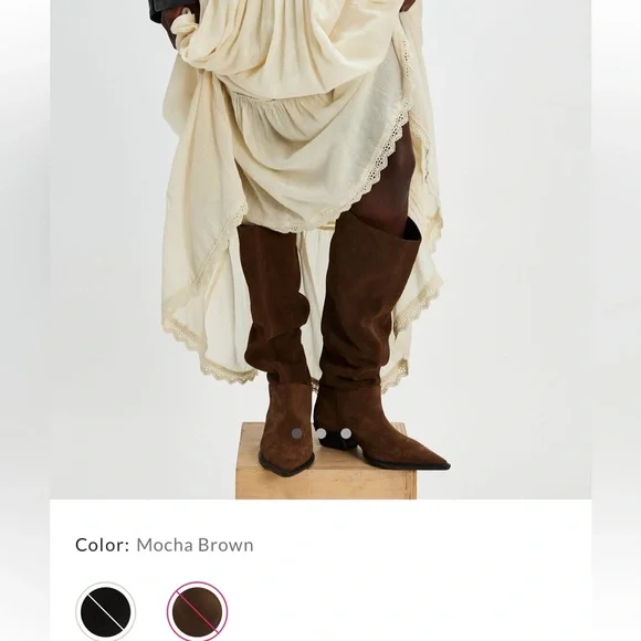 Cassie Tall Vagabond Slouch Boot in Mocha Brown - Picture 2 of 16